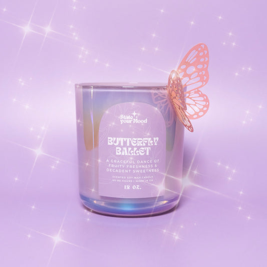 New! Butterfly Ballet Candle