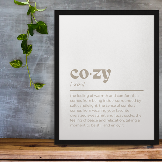 Cozy Definition Mini Poster