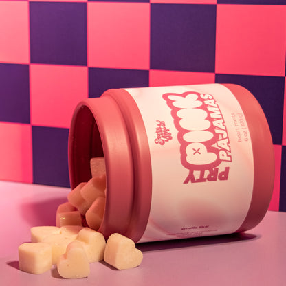 pretty pink pjs heart wax melt/wickless candle