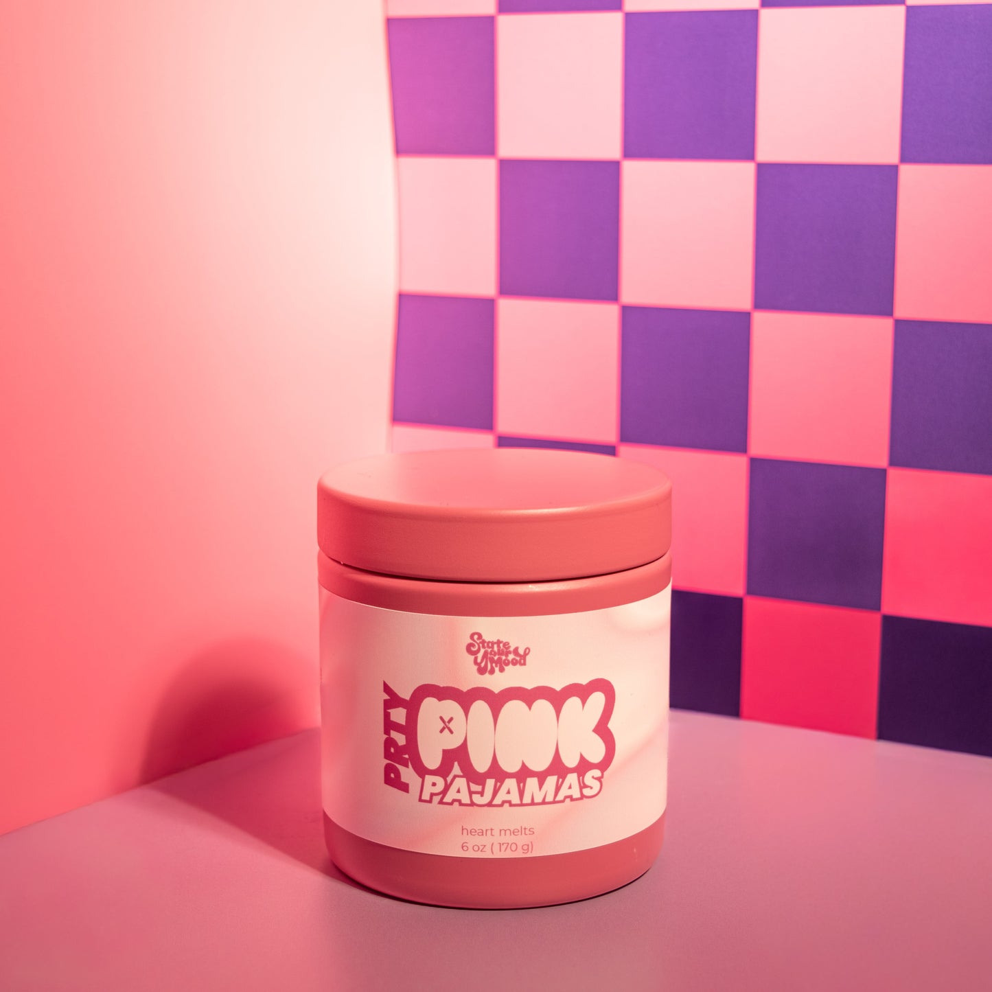 pretty pink pjs heart wax melt/wickless candle