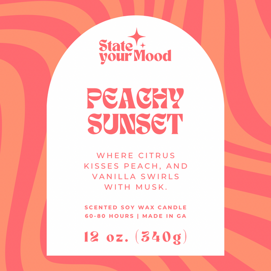 New! Peachy Sunset Candle