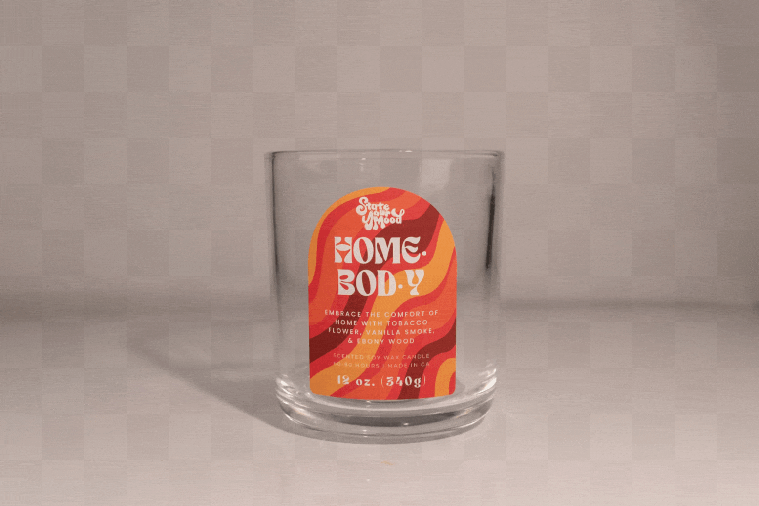 drop-in candle refill — wax and pre-tabbed wood wick only, no jar included, designed for state your mood jars.